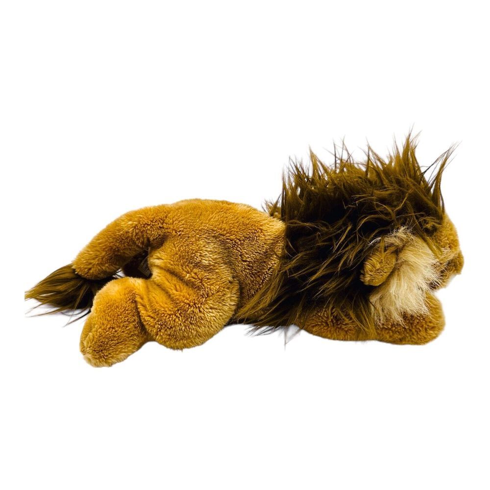 Aurora World Realistic Lion Bean Bag Male Full Furry Mane Plush 12in Stuffed Toy - Picture 5 of 13